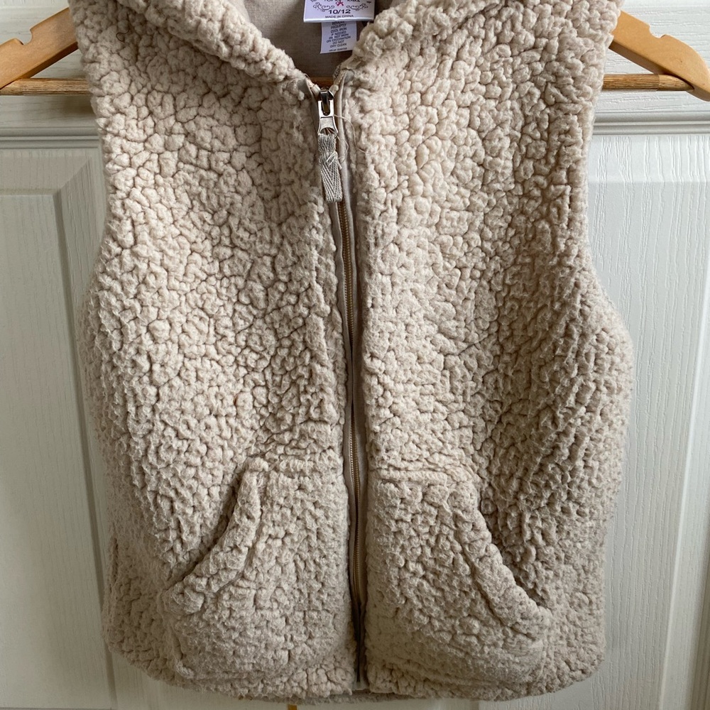 Cozy Cream Sherpa Kids Vest